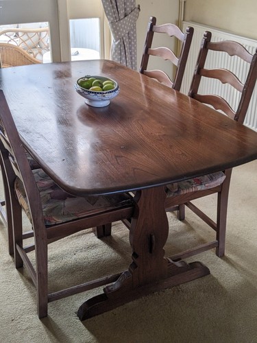 Ercol dining table - dining, chairs