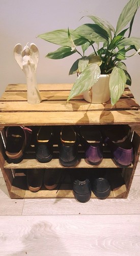 Shabby chic wooden shoe - wooden,