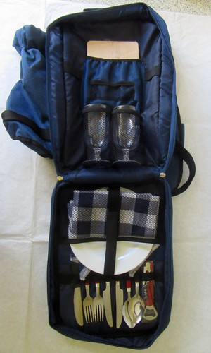 Picnic backpack person blue - person,