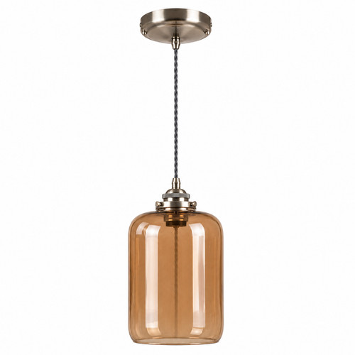 Amber glass pendant - pendant, light