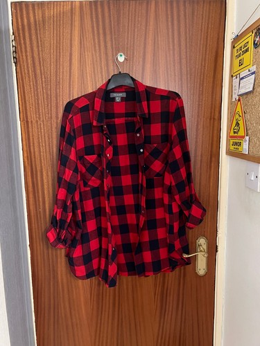 Primark red and black shirt