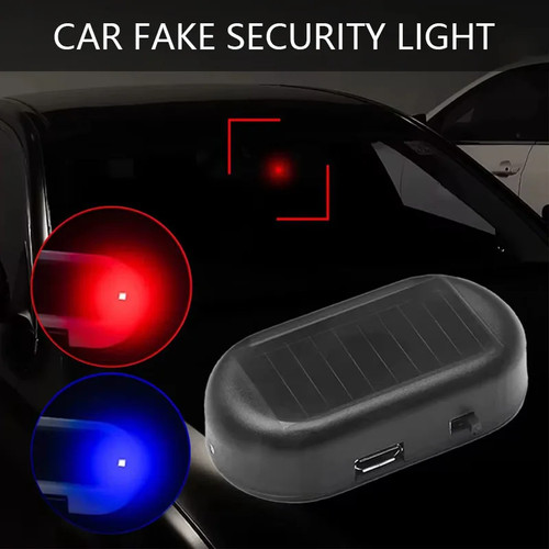 Solar power car led fake - car,