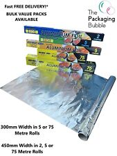 Kitchen Tin Foil Rolls Aluminium Food Grade Oven Baking Wrap Catering 75 Metre