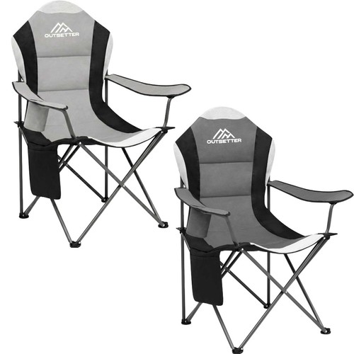 Folding camping chair - folding, high