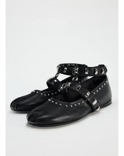 Zara flat studded leather - studded,