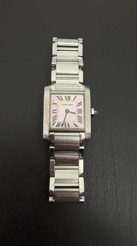 Cartier tank francaise pink - cartier,