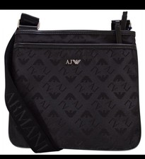 1 x Men's Borsa Pattern Crossbody Bag, Black