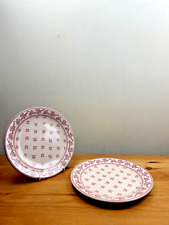 VINTAGE 1970s PAIR LAURA ASHLEY PETITE FLEUR IRONSTONE DINNER PLATES RETRO 25cm