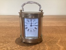 ELLIOTT & SON Brass Miniature Oval Carriage Clock ~ Running ~ SPARES or REPAIRS