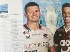 Saracens v Sale May 2023 Premiership final rugby programme + teamsheet 