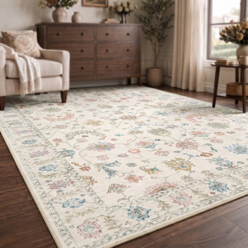 Vintage floral rug - rug, 90x150
