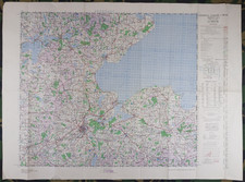 Original WW2 Allied map of GERMANY entitled "LUBECK" (1944) Scale 1:100,000