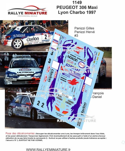 Decals ref 1149 - 1149, peugeot