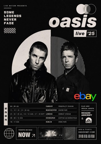 Oasis live tour a3 - live, a4