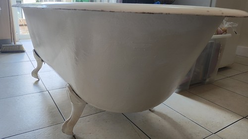 Antique roll top bath cast - roll, bath,