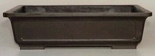 Mica Bonsai Pot Brown Rectangle From Korea 17.5'' x 12.5'' x 5'' Pot Size