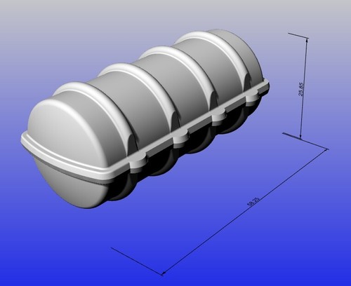 Model boat fitting liferaft - model,