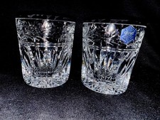 Pair of Stuart Crystal " Edwardian" 3 1/2" Double Old Fashioned Whisky Glasses