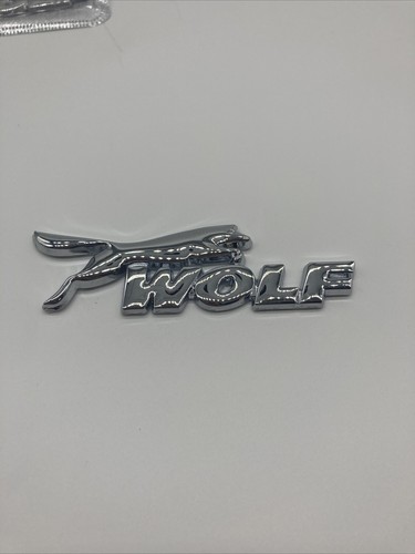 Chrome wolf car badge - wolf,