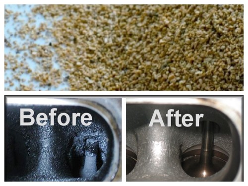 Shot blasting walnut media - shot,