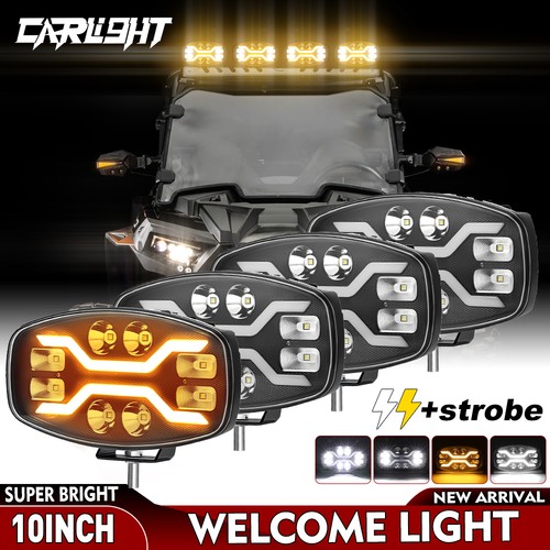 4pcs dual white amber drl - white,
