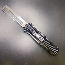 Metal  comb OTF Black  for  Beard Shaving Hair Style | EDC Pocket Carry gift