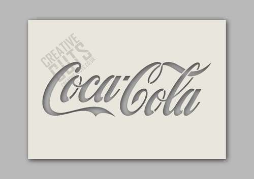 Coca cola stencil bar art - coca,