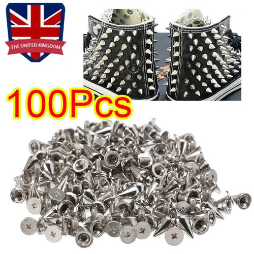 New 100pcs punk cone spikes - 100pcs,