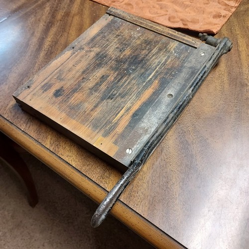 Antique paper cutter wooden - paper,