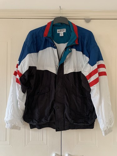 Vintage retro blue white black