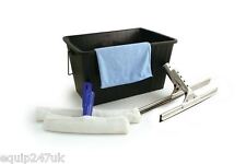 6 Piece Window Cleaning Professional Kit Wash Bucket Squeegee Microfibre Cloth