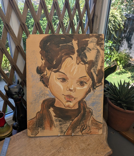 Vintage mid century portrait - vintage,