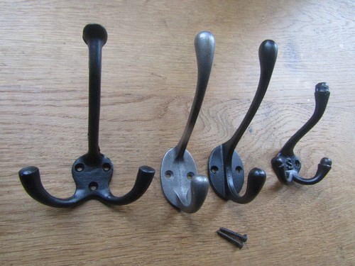 Rustic iron coat hook old