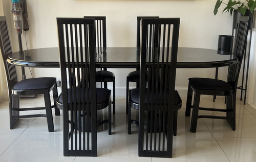 Black oval gloss pattern - gloss,