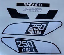 1976 Yamaha DT250 enduro fuel tank decals SET, OEM SPECS, NOS STYLE