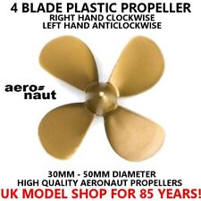 Model Boat 4 Blade Plastic Propeller M4 Right Hand, Left Hand 30mm-50mm Aeronaut