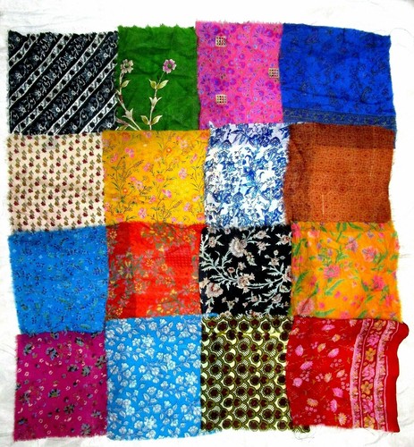 Lot pure silk vintage - vintage, sari