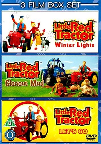 Little red tractor - red, winter