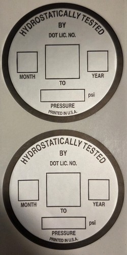 Hydrostatic test decal sticker - hydrostatic,