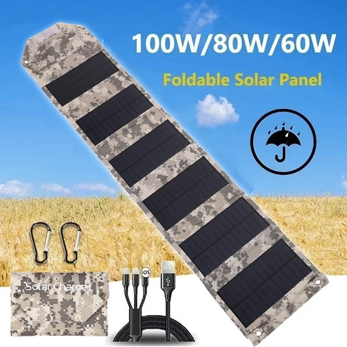 Foldable solar panel 100w - 100w, 80w