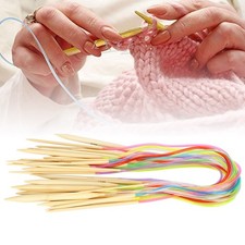 18Pcs Circular Needle Bamboo Knitting Needles Set For Various Handicrafts