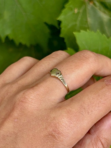 Vintage 9ct yellow gold - yellow, heart