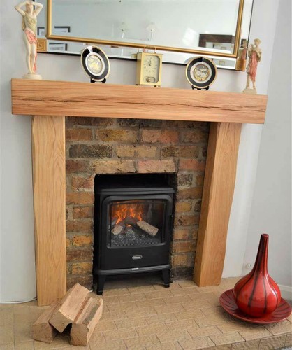 Oak beam fire surround wooden - oak,