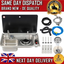 RV Gas Stove & Sink Cooker Hob Unit LH Motorhome Yacht Trailer Camper Van Boat