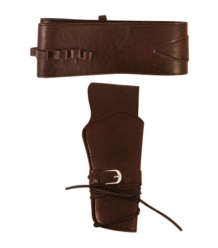 Brown cowboy gun holster - cowboy,