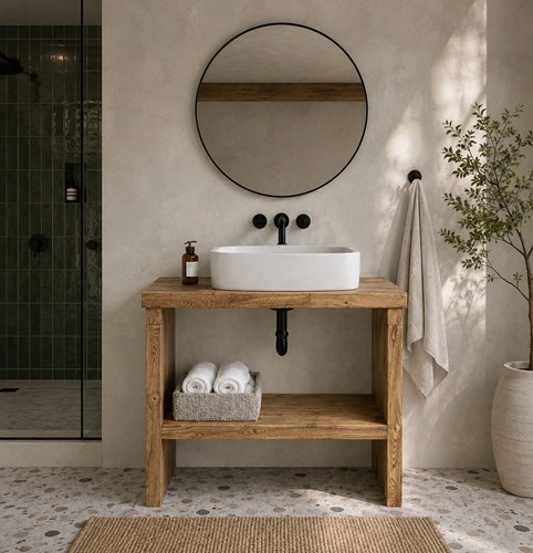 Solid wood vanity bathroom - solid,