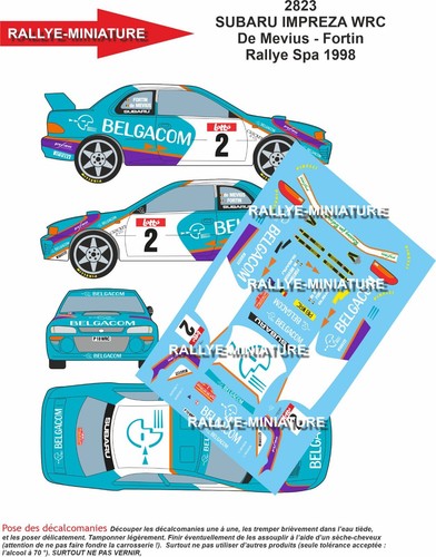 Decals ref 2823 subaru - decals,