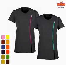 Womens SPA Therapist Beauty Uniform Esthetician Tunic Shirt Salon Health Uniform