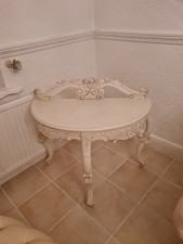 French Vintage White HALF Moon Furniture Dresser