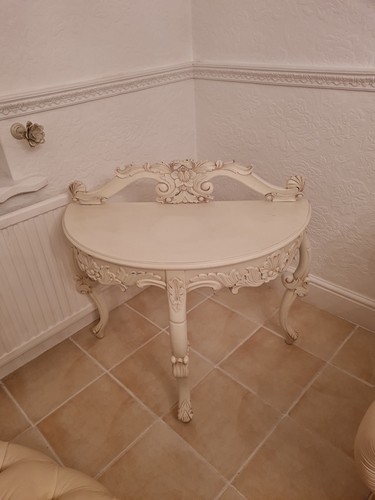 French vintage white half - french,